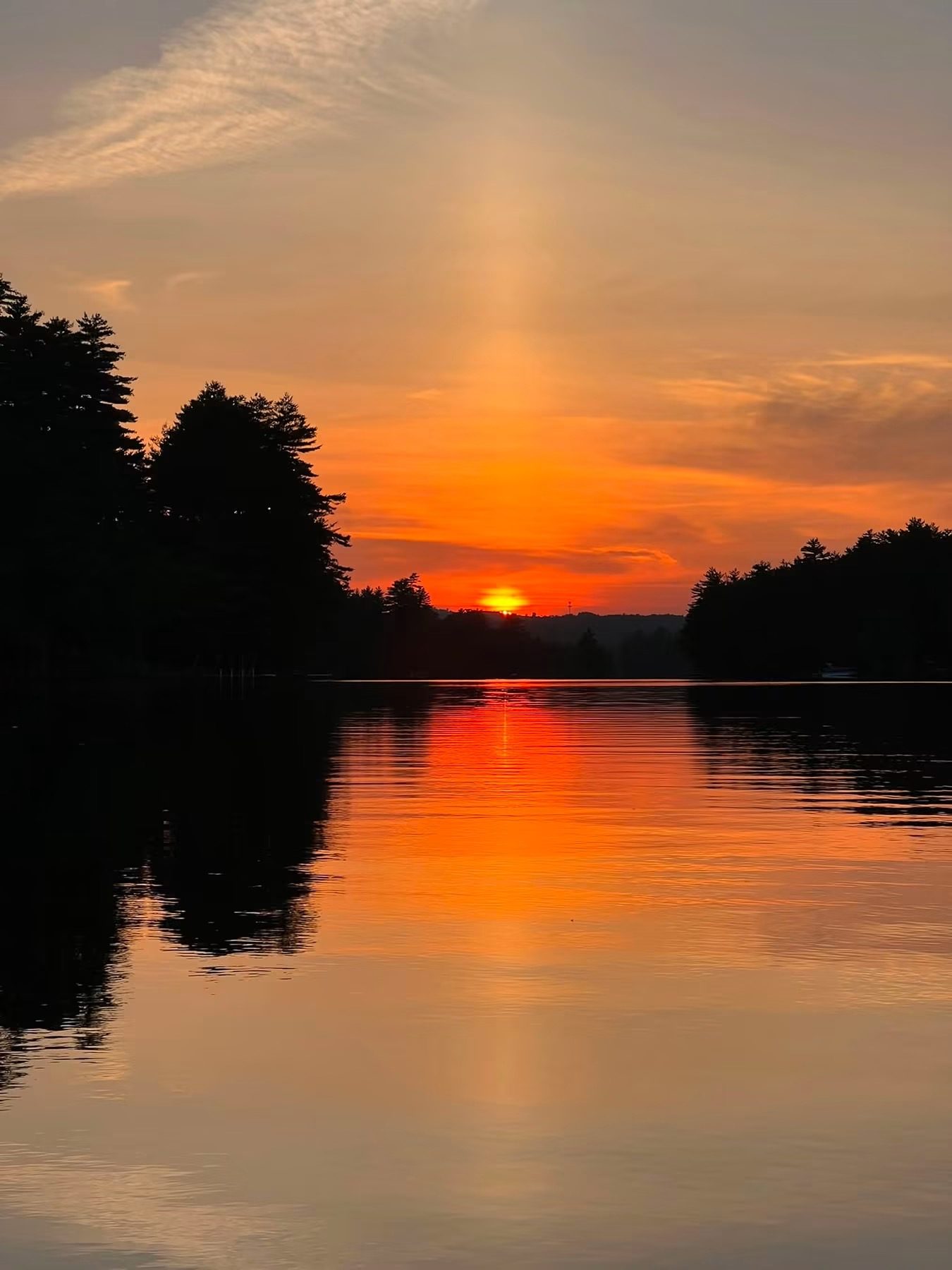 Sunset over the lake