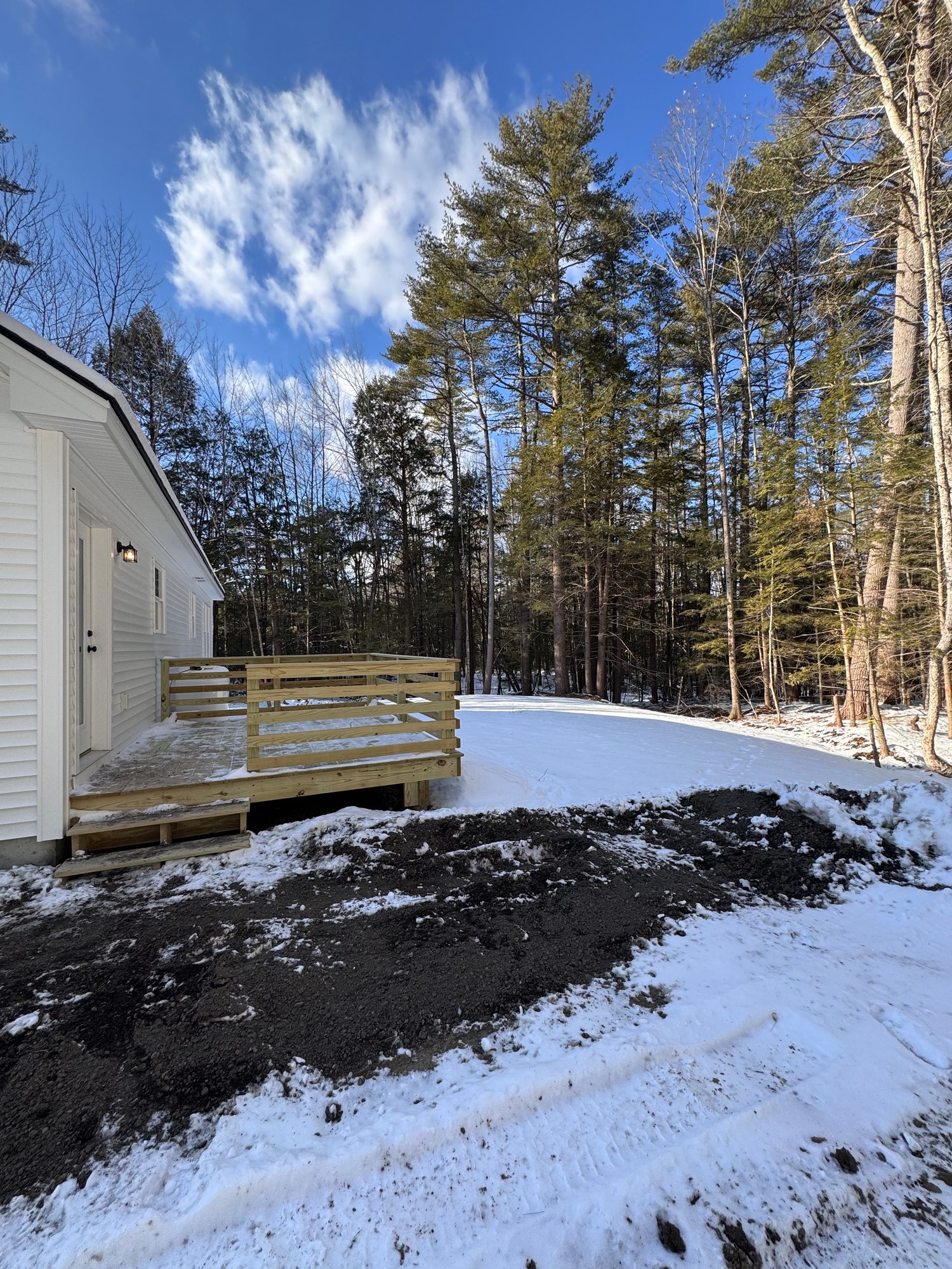 The deck in winter